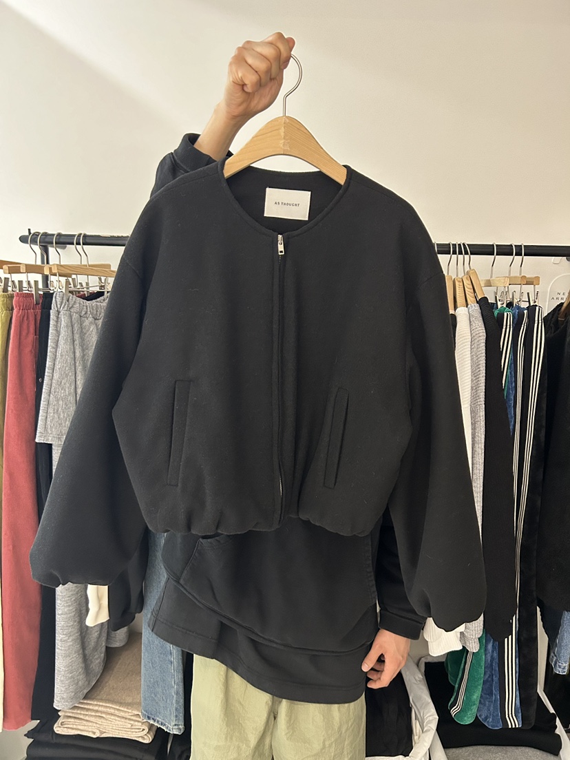 AS THOUGHT東大門㊣直郵女裝新款熱賣職業休閑夾克羊毛短款AS THOUGHT夾克圖色2