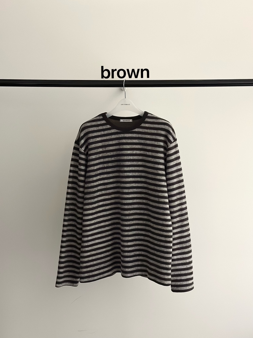 ANDTERRACE韓國代購㊣女士新品推薦休閑人氣25秋冬時尚長袖T恤ANDTERRACE長袖T恤圖色1