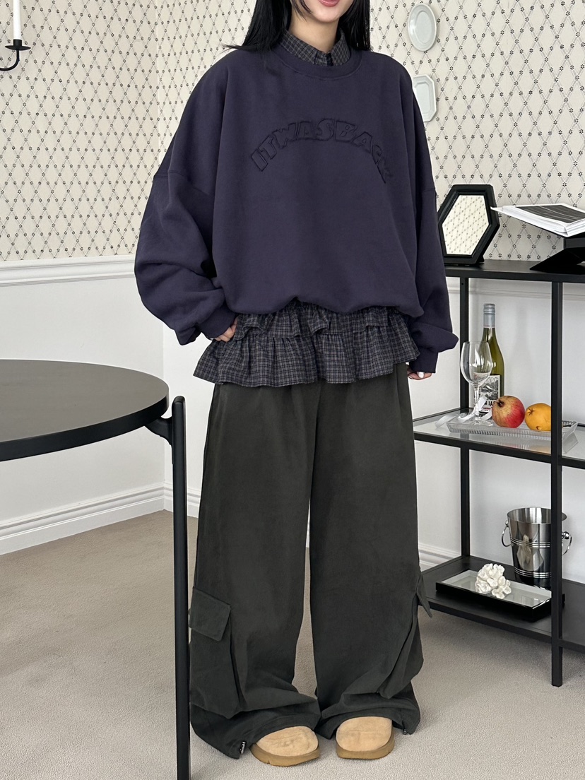 I MFACT韓國直郵㊣女士新品25秋冬職業休閑時尚真品熱賣衛衣I MFACT衛衣圖色1