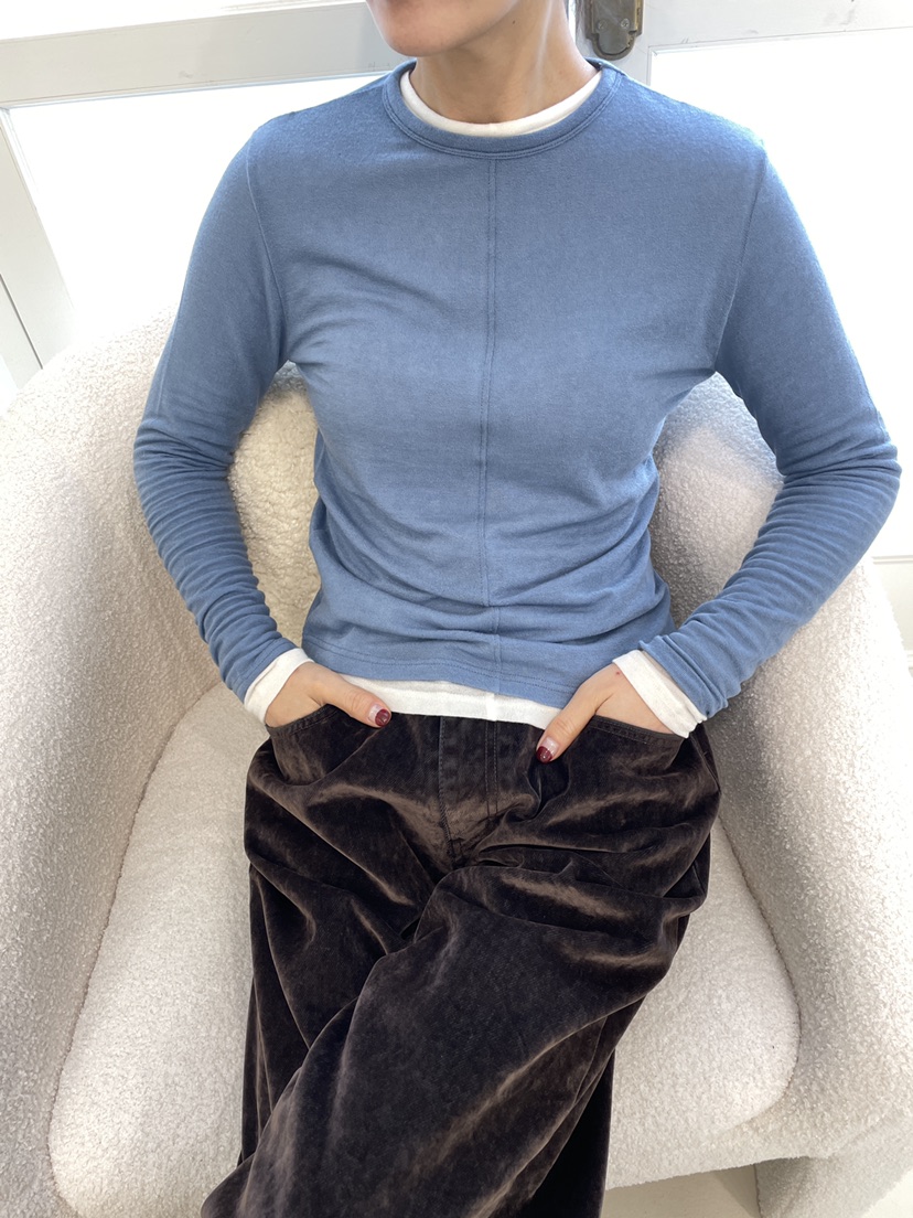 EDITION-P韓國代購㊣女裝新品人氣推薦25秋冬職業休閑長袖T恤CHAHEE長袖T恤