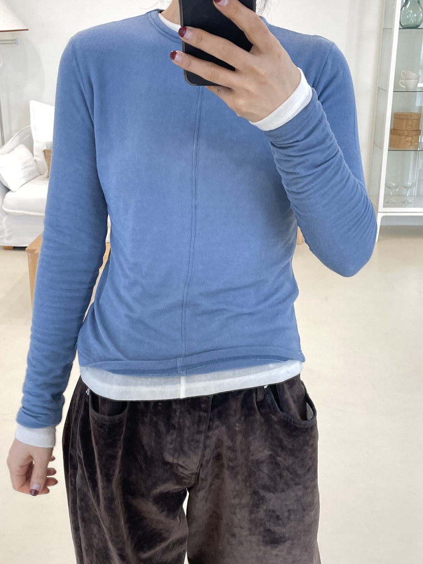 EDITION-P韓國代購㊣女裝新品人氣推薦25秋冬職業休閑長袖T恤CHAHEE長袖T恤