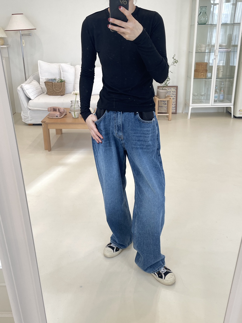 EDITION-P韓國代購㊣女裝新品人氣推薦25秋冬職業休閑長袖T恤CHAHEE長袖T恤