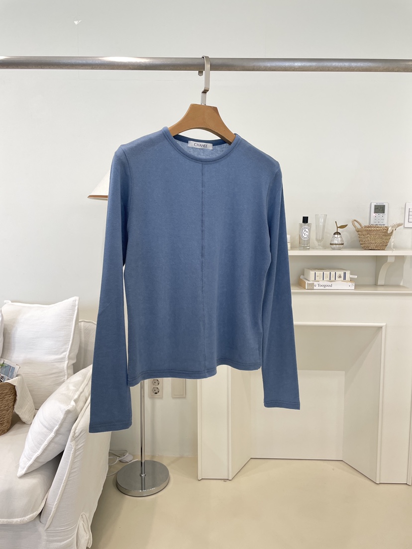 EDITION-P韓國代購㊣女裝新品人氣推薦25秋冬職業休閑長袖T恤CHAHEE長袖T恤圖色2