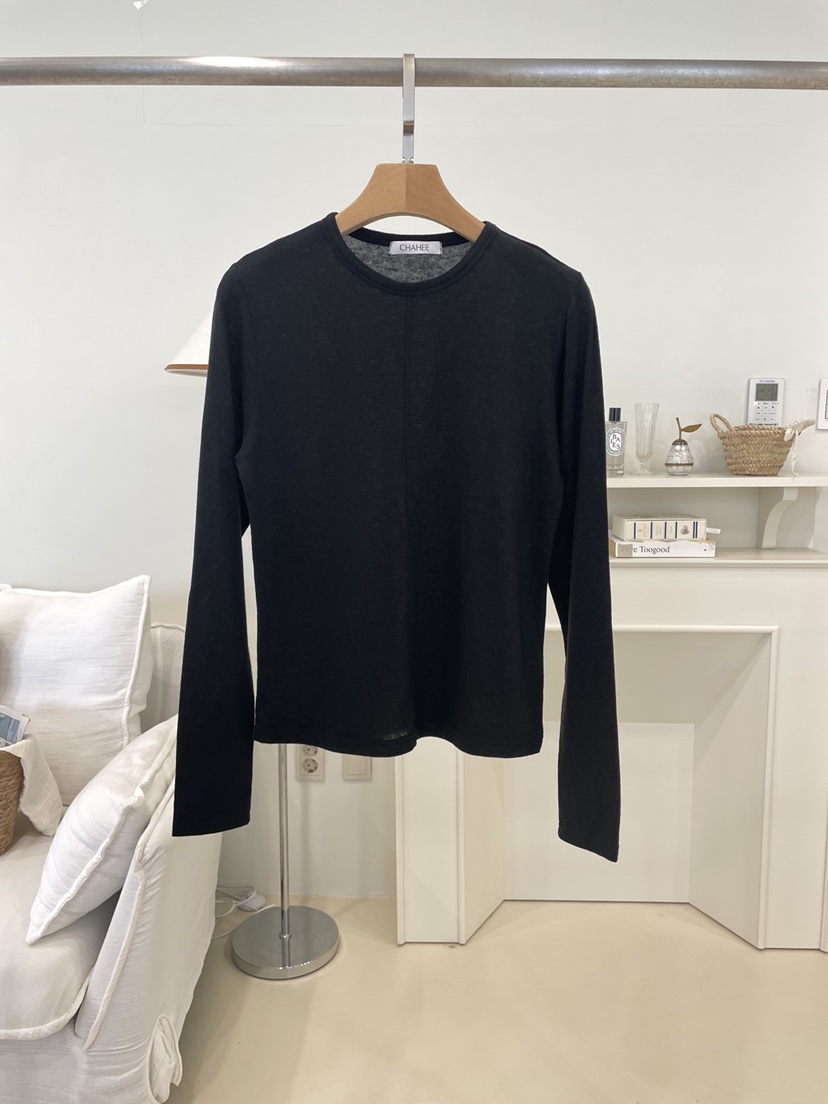 EDITION-P韓國代購㊣女裝新品人氣推薦25秋冬職業休閑長袖T恤CHAHEE長袖T恤圖色4