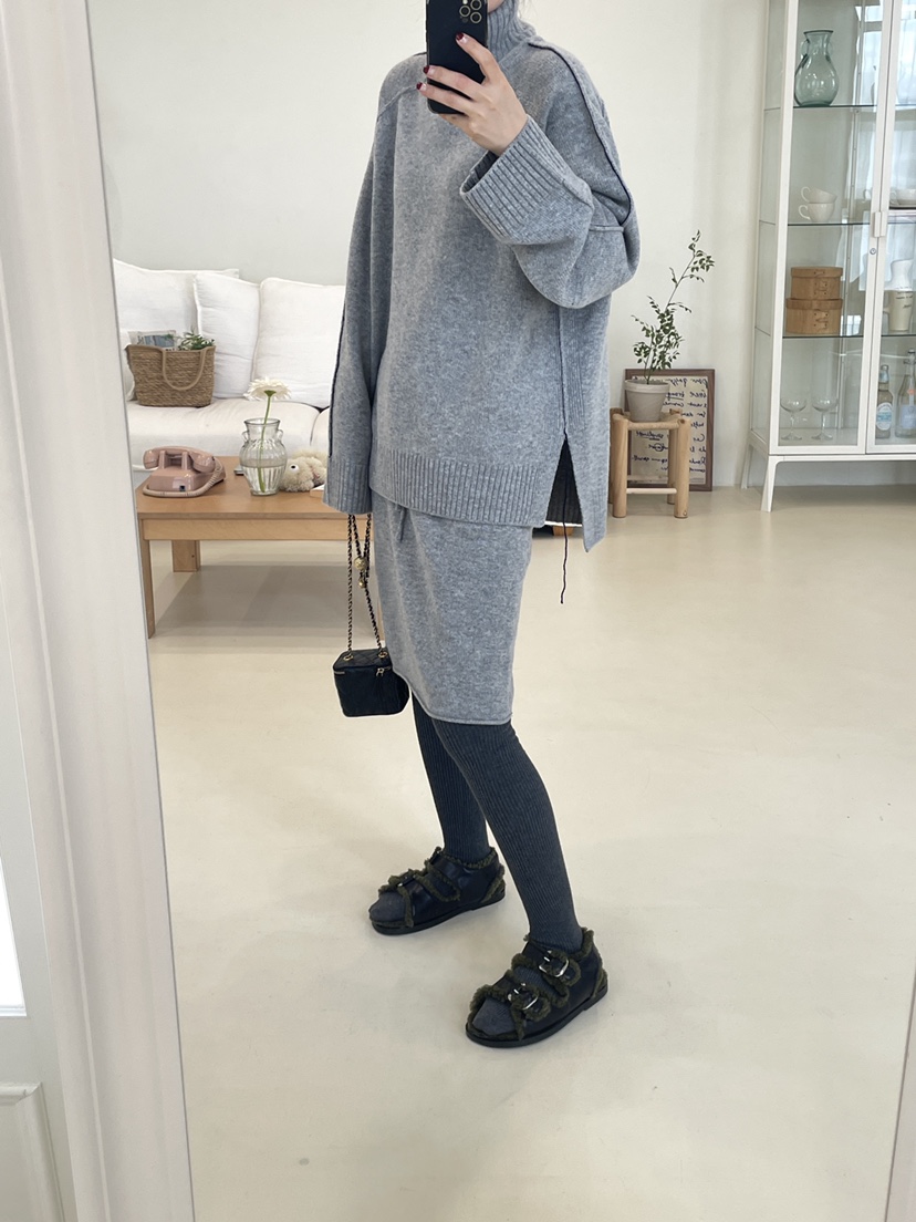 EDITION-P韓國直郵㊣女裝新品25秋冬時尚職業休閑真品針織衫CHAHEE針織衫