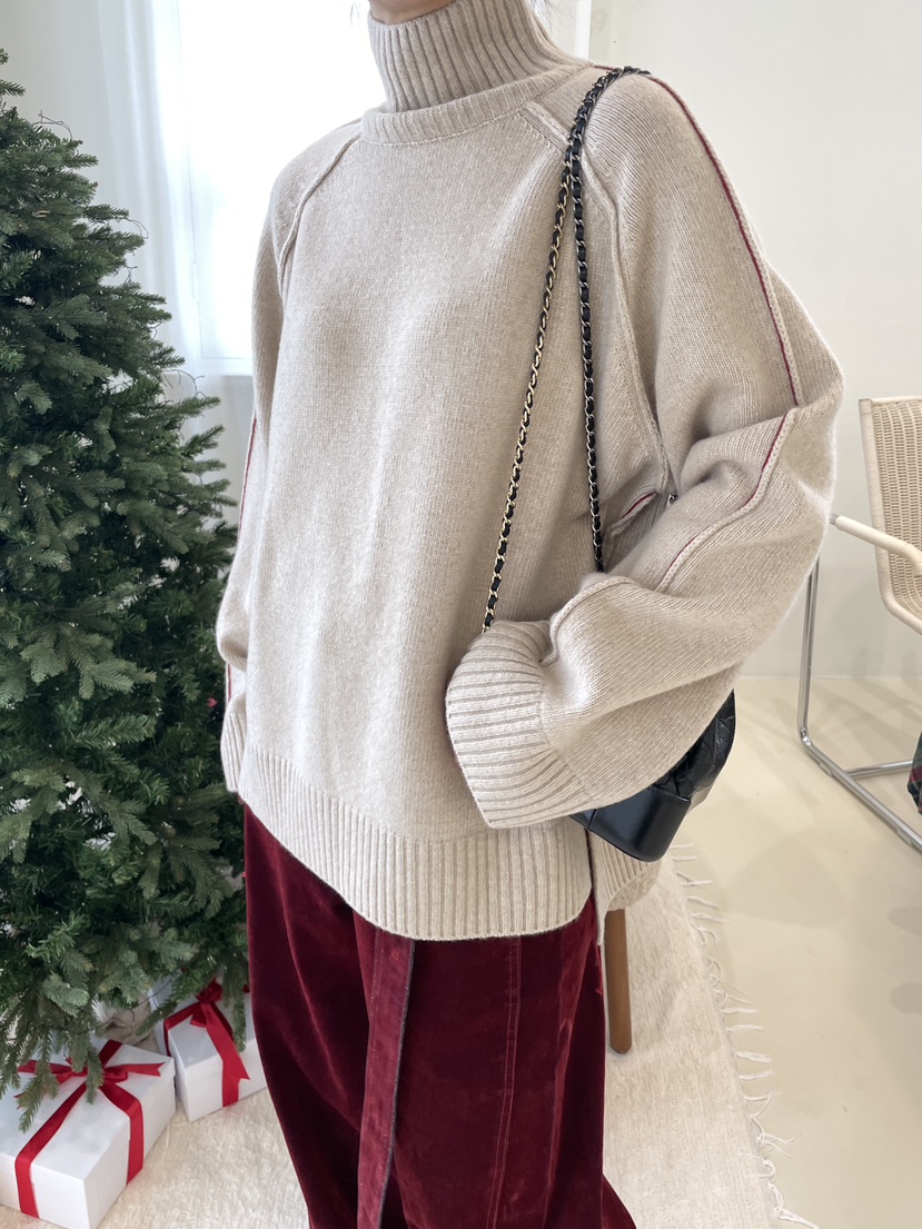 EDITION-P韓國直郵㊣女裝新品25秋冬時尚職業休閑真品針織衫CHAHEE針織衫