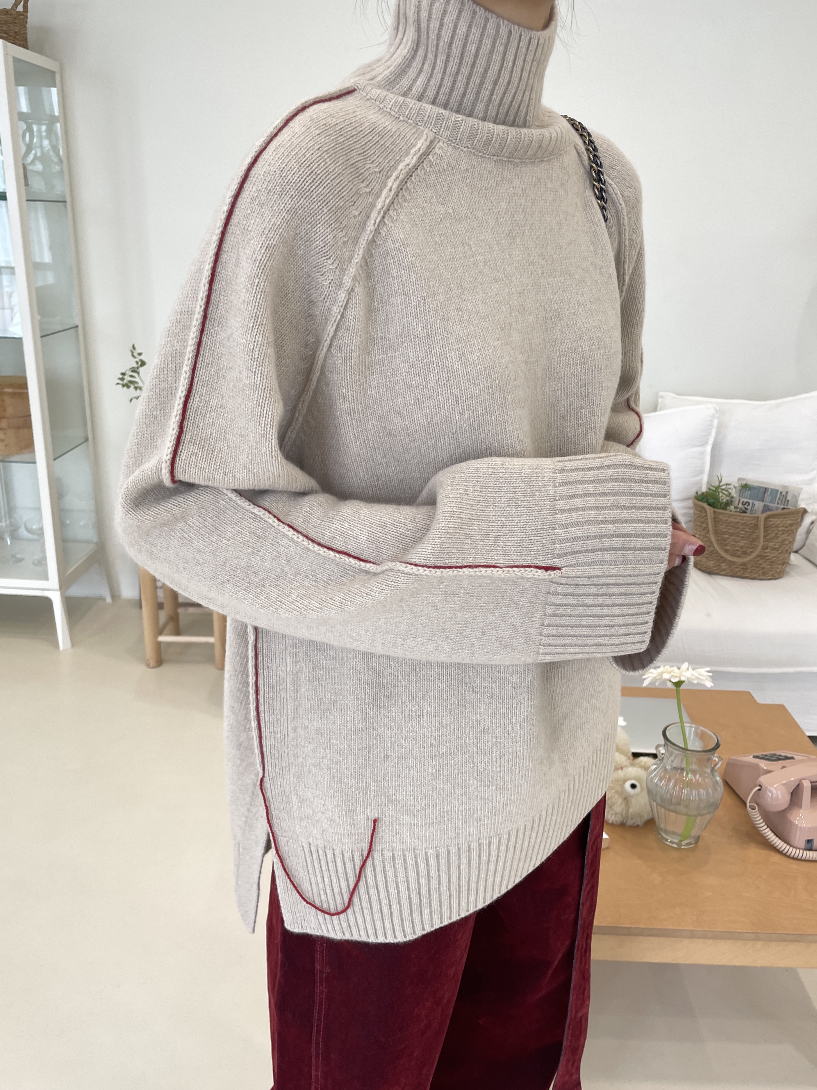 EDITION-P韓國直郵㊣女裝新品25秋冬時尚職業休閑真品針織衫CHAHEE針織衫