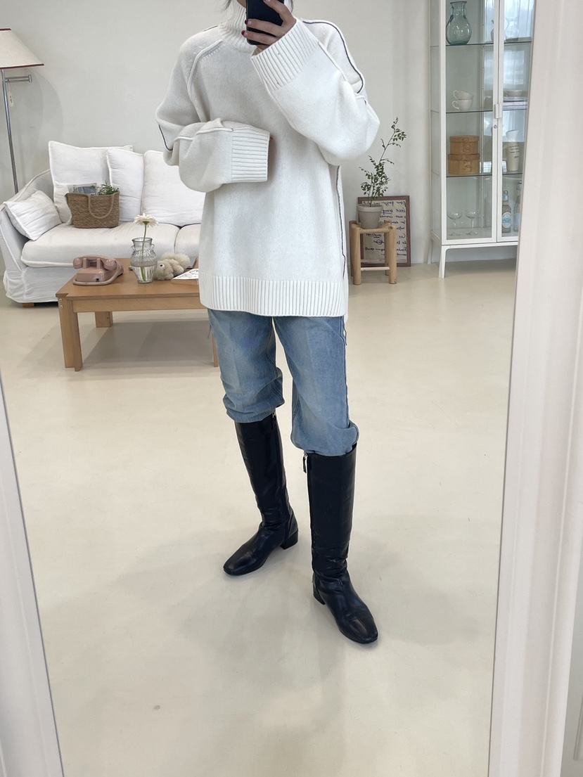 EDITION-P韓國直郵㊣女裝新品25秋冬時尚職業休閑真品針織衫CHAHEE針織衫