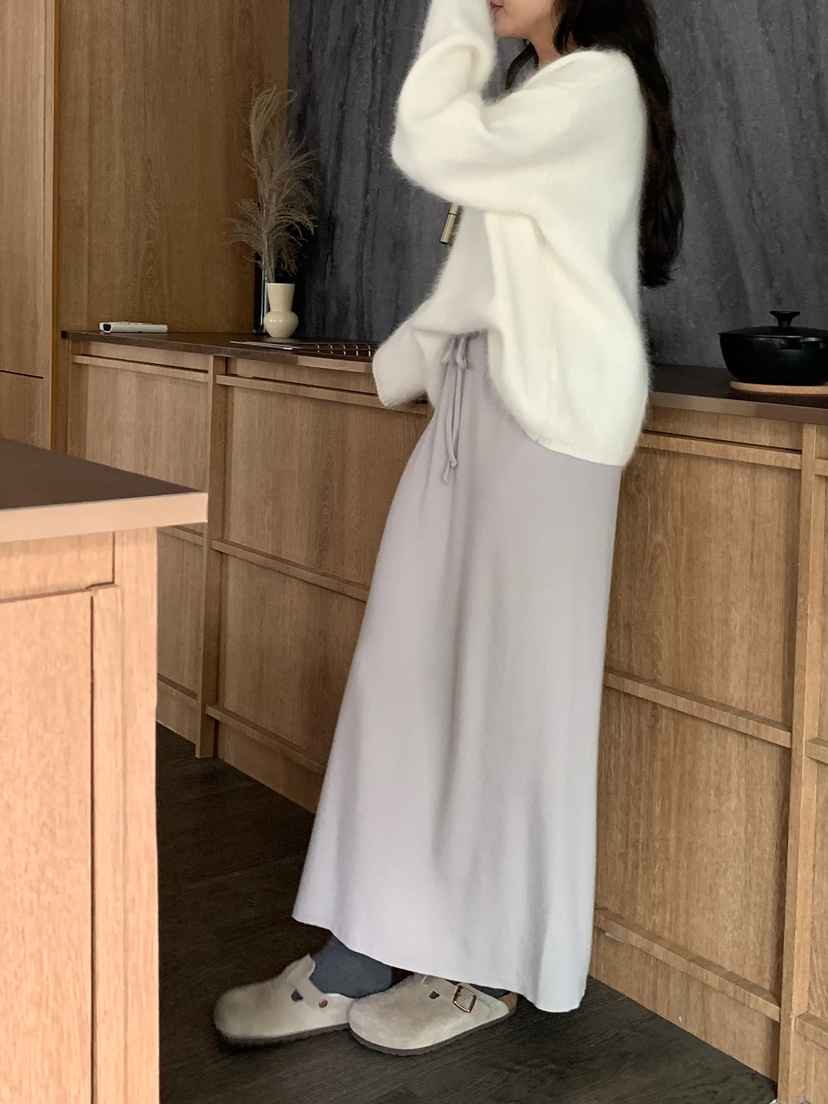 BLEECKER韓國直郵㊣女裝新品熱賣人氣職業推薦休閑25秋冬長裙BLEECKER長裙