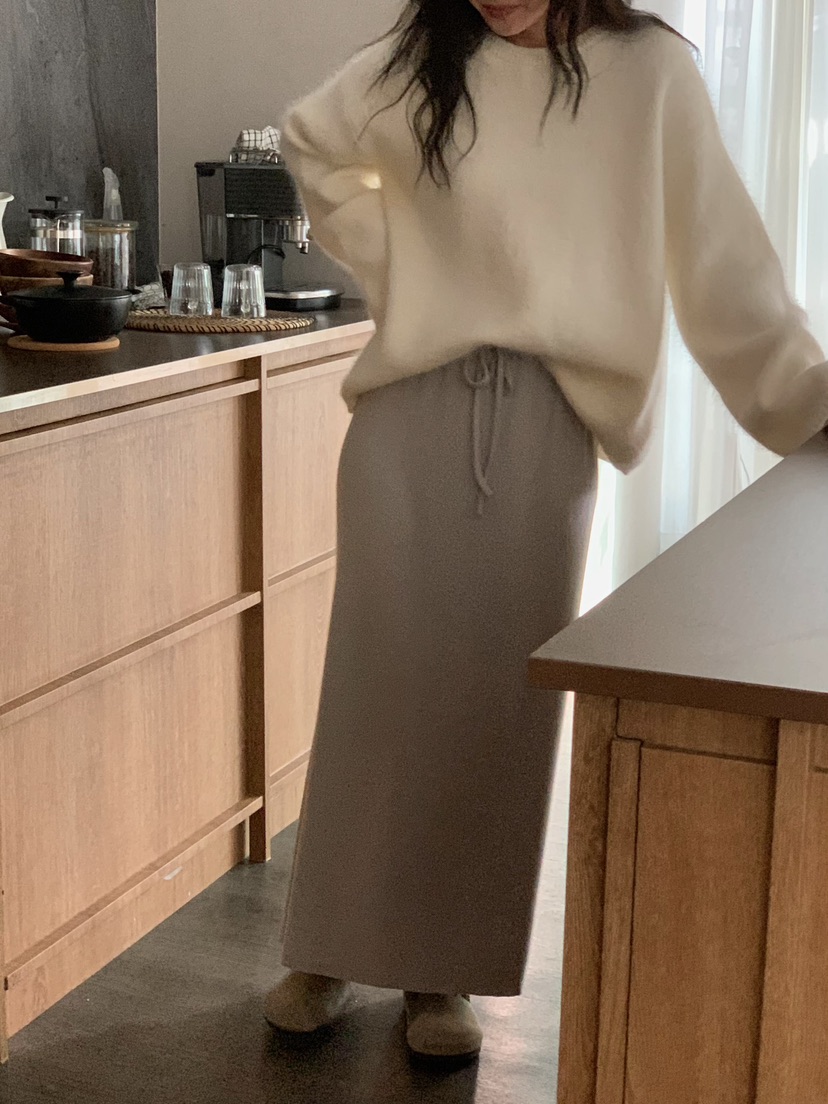 BLEECKER韓國直郵㊣女裝新品熱賣人氣職業推薦休閑25秋冬長裙BLEECKER長裙