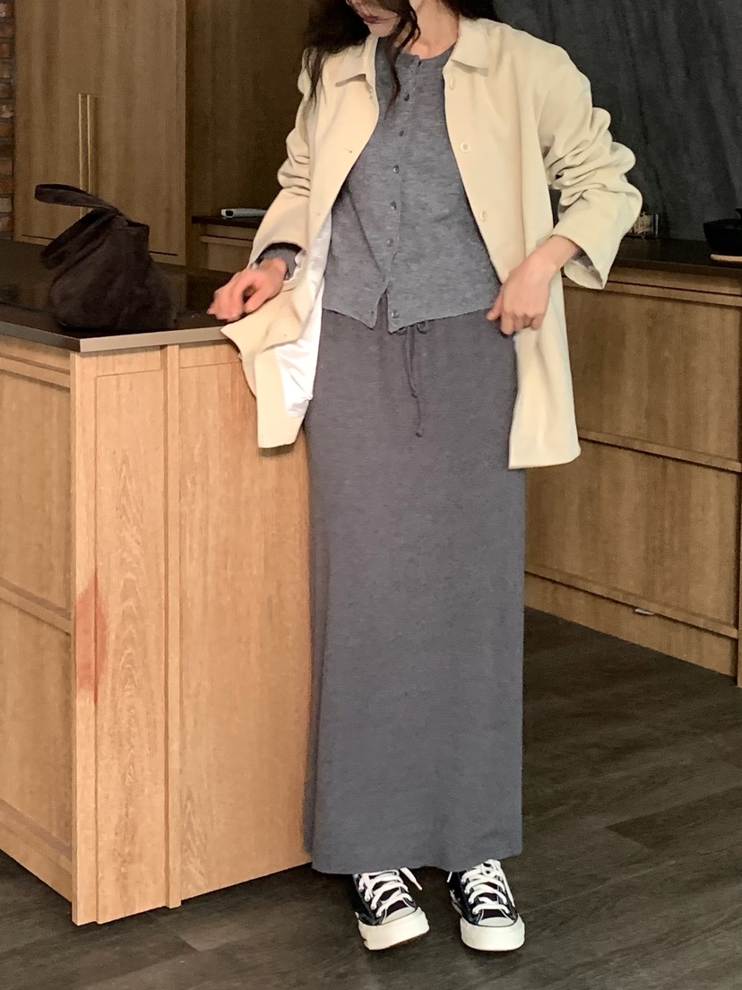 BLEECKER韓國直郵㊣女裝新品熱賣人氣職業推薦休閑25秋冬長裙BLEECKER長裙