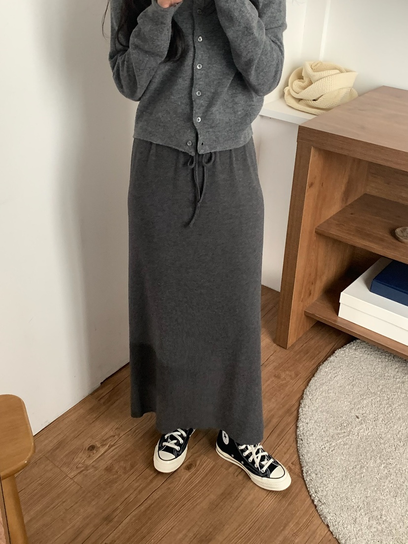 BLEECKER韓國直郵㊣女裝新品熱賣人氣職業推薦休閑25秋冬長裙BLEECKER長裙