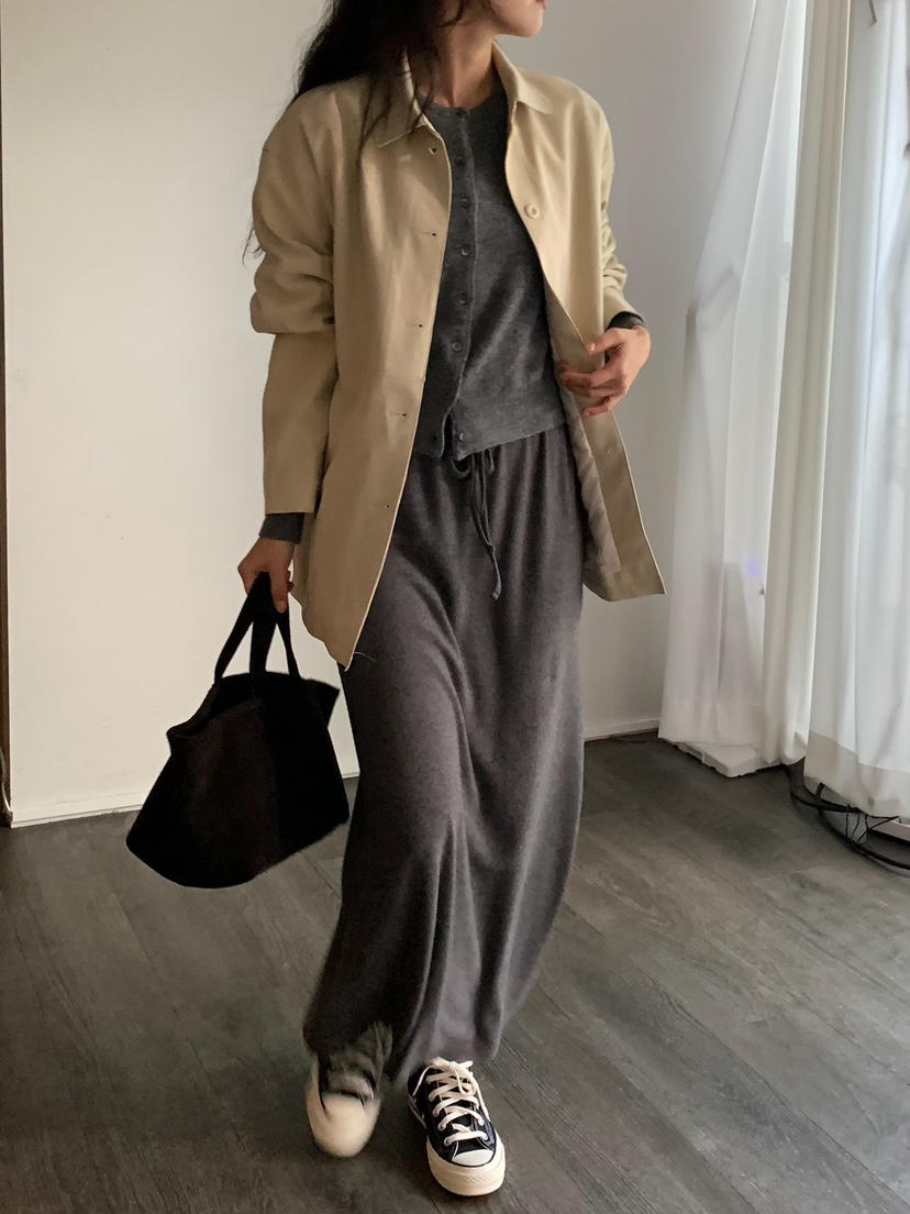 BLEECKER韓國直郵㊣女裝新品熱賣人氣職業推薦休閑25秋冬長裙BLEECKER長裙