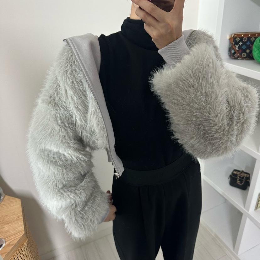 SOUIT東大門㊣代購女裝新款25秋冬熱賣真品推薦夾克皮草連帽SOUIT by mabel-L夾克