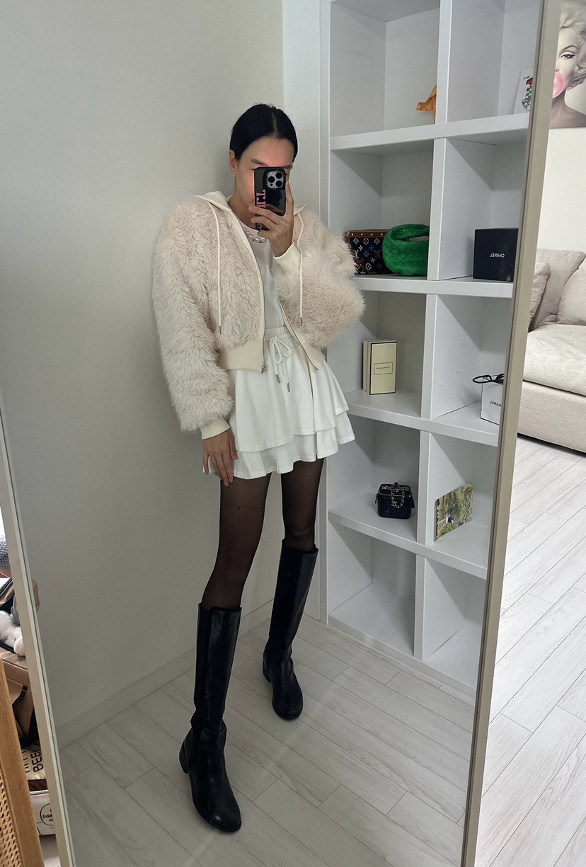 SOUIT東大門㊣代購女裝新款25秋冬熱賣真品推薦夾克皮草連帽SOUIT by mabel-L夾克