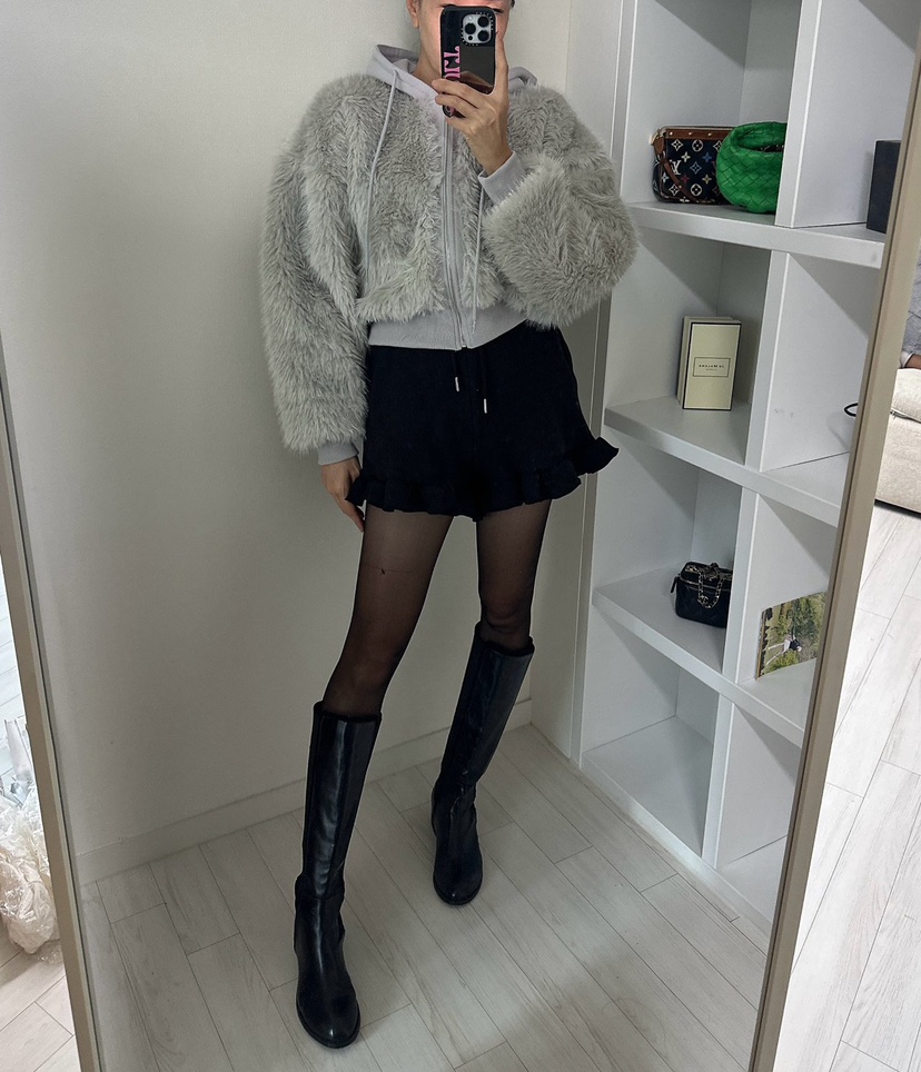 SOUIT東大門㊣代購女裝新款25秋冬熱賣真品推薦夾克皮草連帽SOUIT by mabel-L夾克