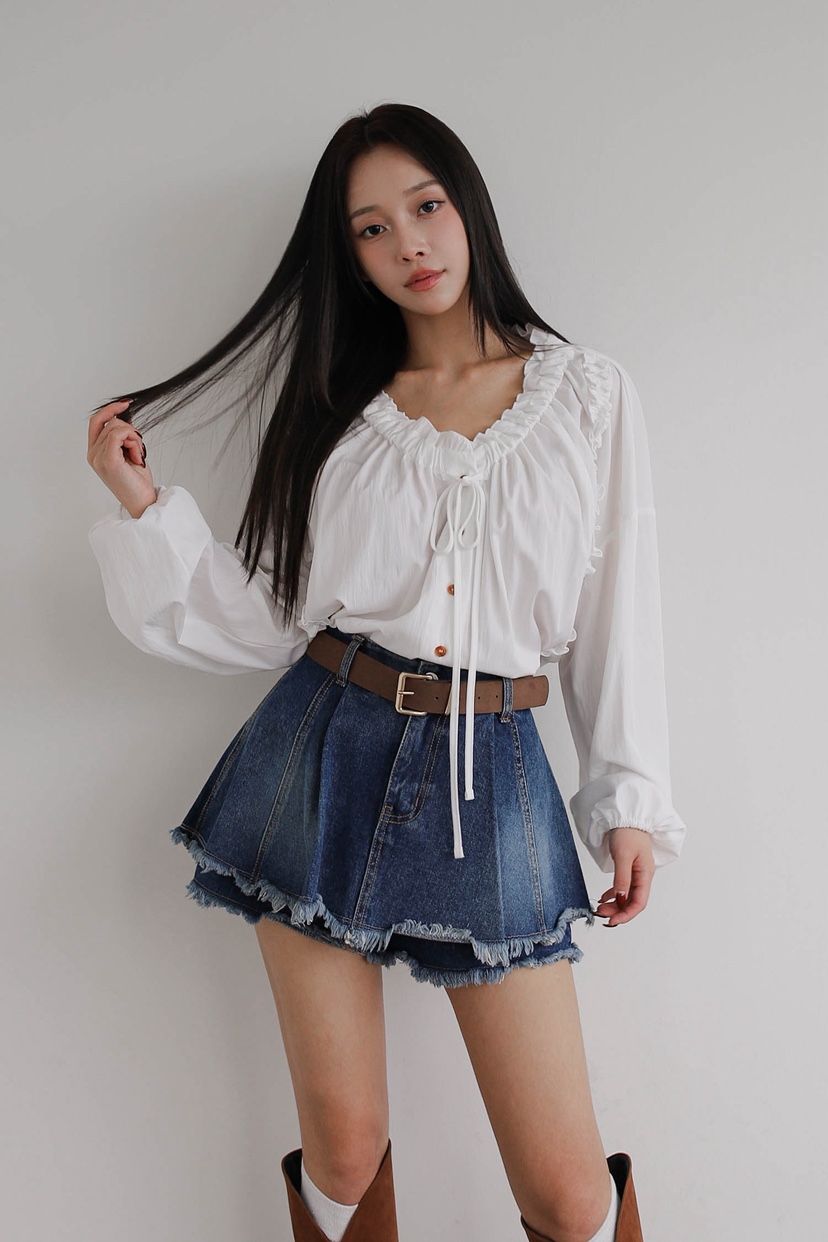 SLIT韓國代購㊣女士新品人氣職業25秋冬時尚休閑襯衫蕾絲衫SLIT襯衫/蕾絲衫