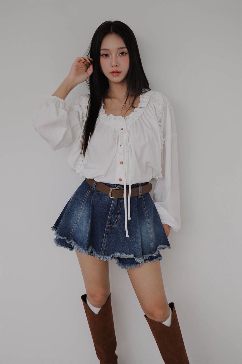 SLIT韓國代購㊣女士新品人氣職業25秋冬時尚休閑襯衫蕾絲衫SLIT襯衫/蕾絲衫