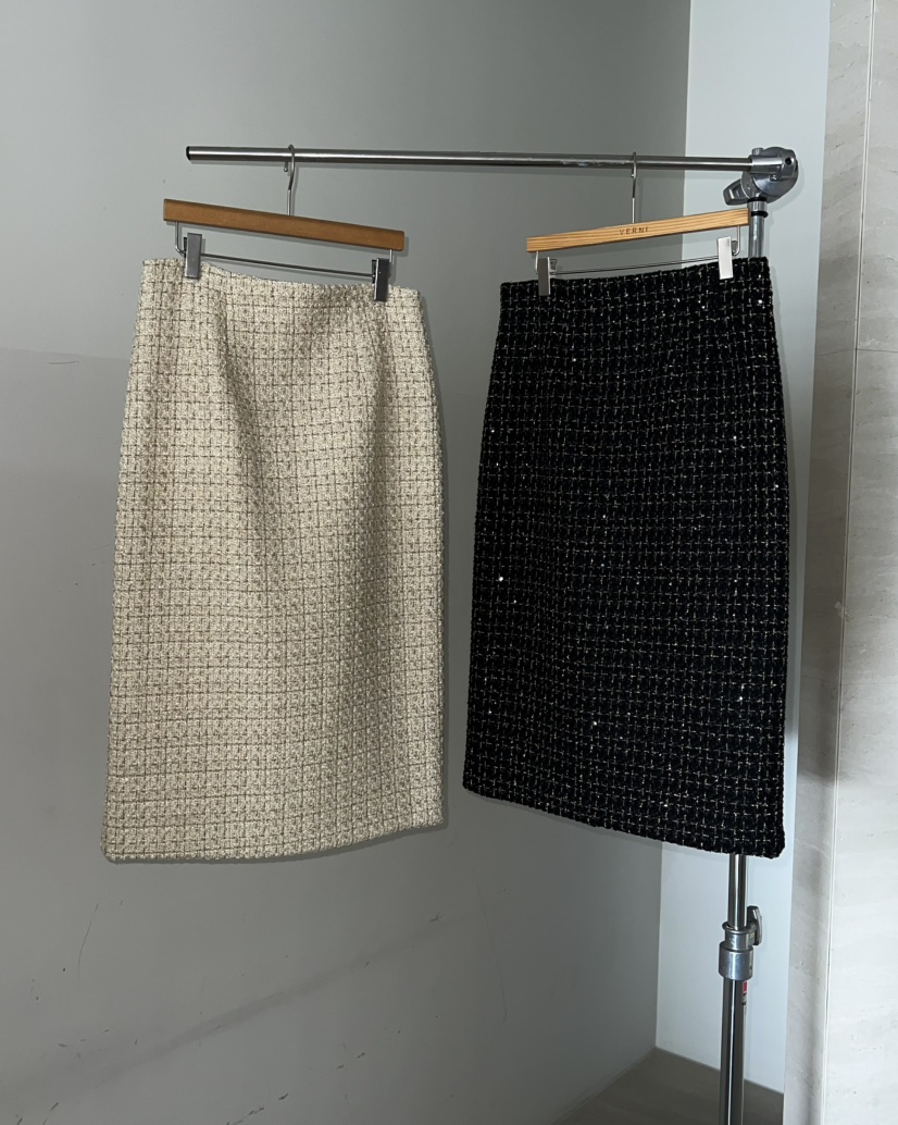 VERNI東大門㊣代購女裝新品人氣推薦職業半身裙中短裙羊毛花呢VERNI半身裙/中短裙
