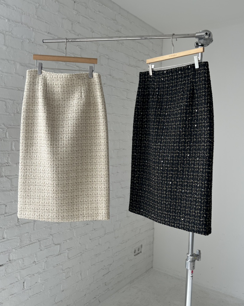 VERNI東大門㊣代購女裝新品人氣推薦職業半身裙中短裙羊毛花呢VERNI半身裙/中短裙