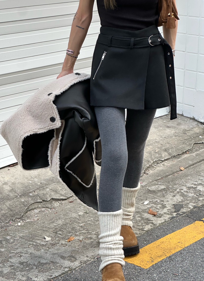 ZEROZERO東大門㊣實拍女裝新款職業25秋冬休閑裙褲羊毛腰帶ZEROZERO裙褲