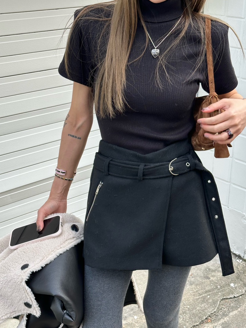 ZEROZERO東大門㊣實拍女裝新款職業25秋冬休閑裙褲羊毛腰帶ZEROZERO裙褲