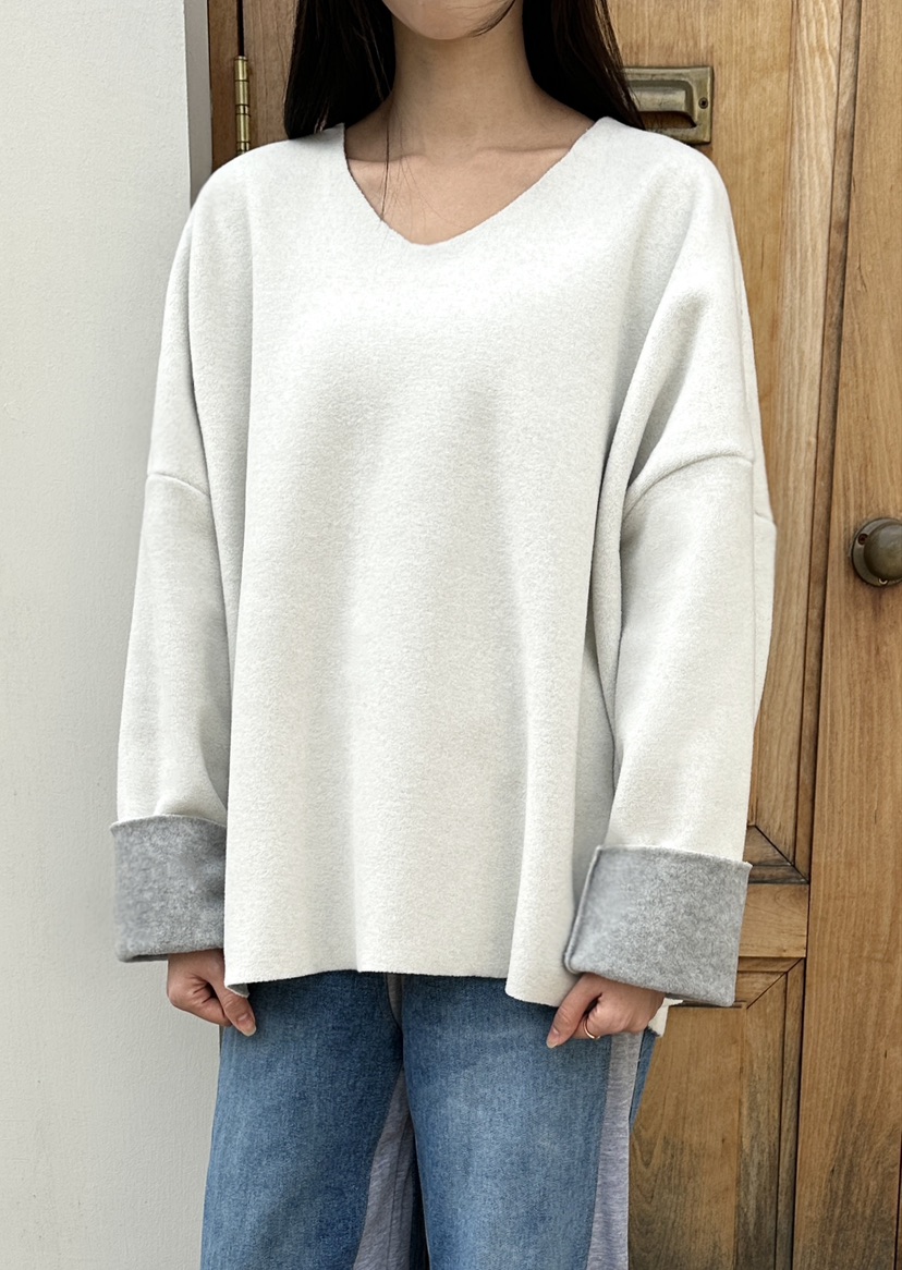 CLASSY-O韓國代購㊣女裝新品25秋冬推薦時尚衛衣不含內搭拼色CLASSY-O衛衣圖色2