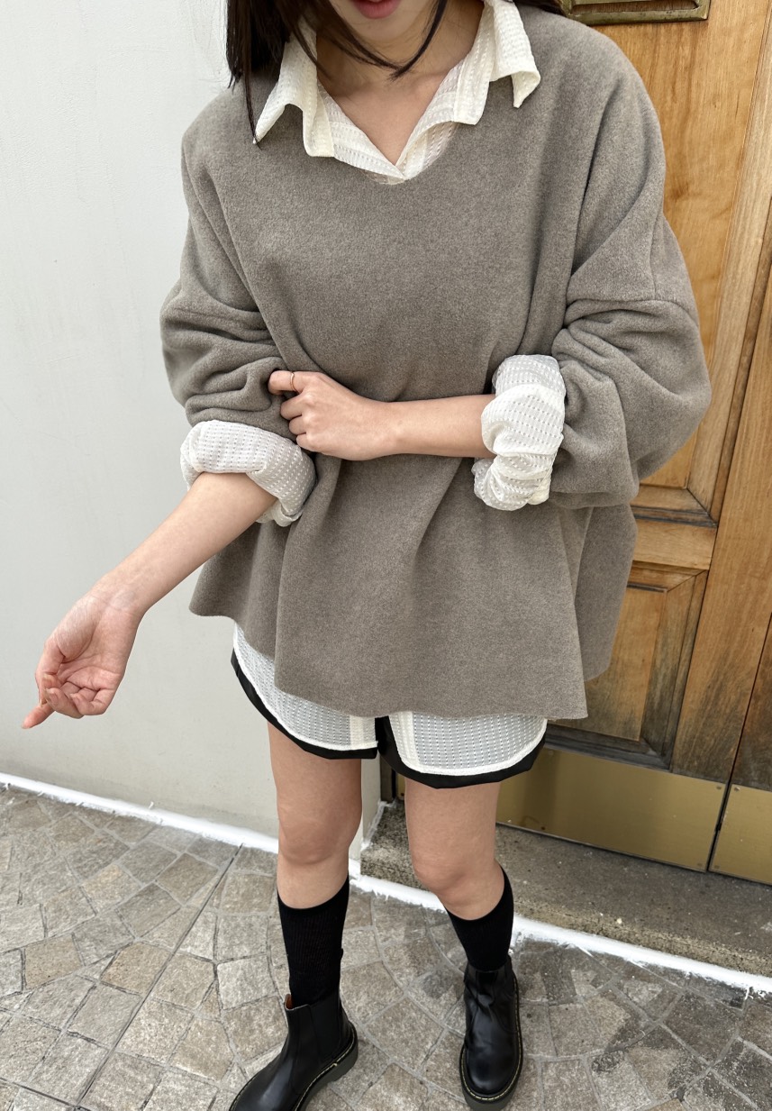 CLASSY-O韓國代購㊣女裝新品25秋冬推薦時尚衛衣不含內搭拼色CLASSY-O衛衣圖色3