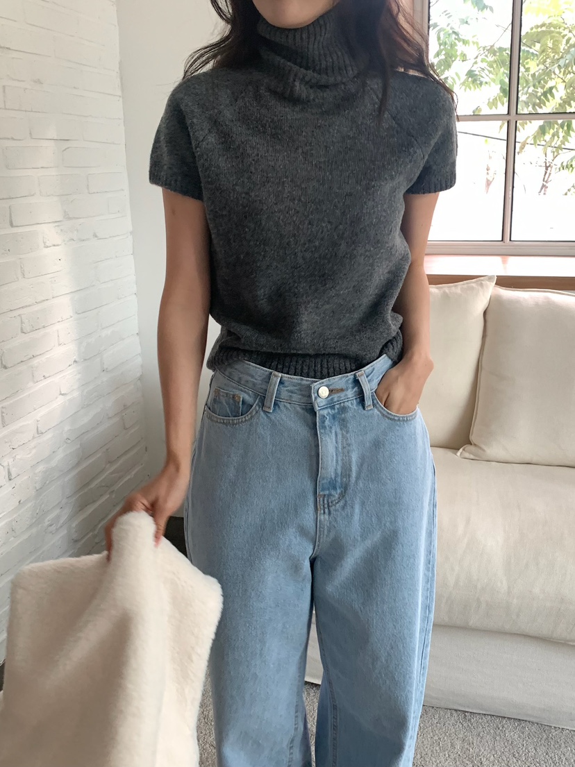 BLEECKER韓國代購㊣女裝新款人氣時尚職業休閑熱賣25秋冬針織衫BLEECKER針織衫