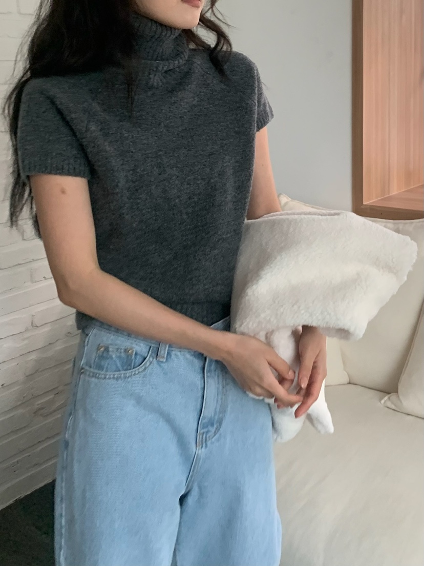 BLEECKER韓國代購㊣女裝新款人氣時尚職業休閑熱賣25秋冬針織衫BLEECKER針織衫