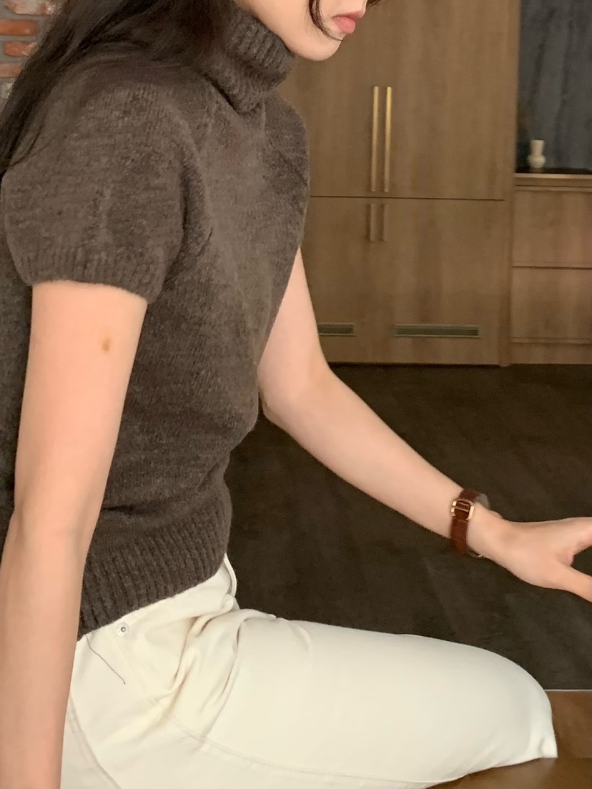 BLEECKER韓國代購㊣女裝新款人氣時尚職業休閑熱賣25秋冬針織衫BLEECKER針織衫