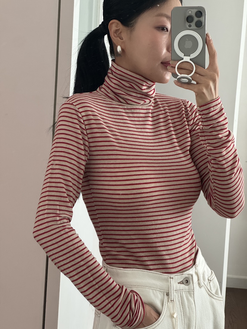 MILUI東大門㊣直郵女士新款時尚熱賣休閑25秋冬長袖T恤羊毛MILUI長袖T恤