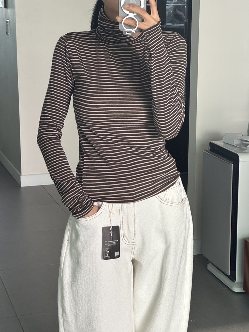 MILUI東大門㊣直郵女士新款時尚熱賣休閑25秋冬長袖T恤羊毛MILUI長袖T恤