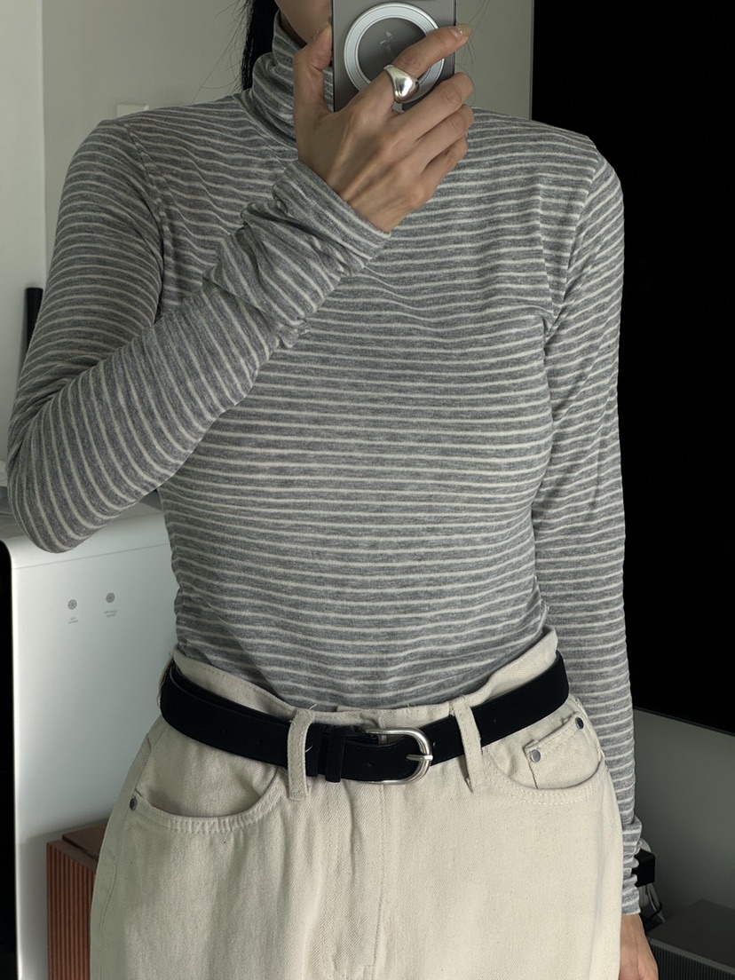 MILUI東大門㊣直郵女士新款時尚熱賣休閑25秋冬長袖T恤羊毛MILUI長袖T恤