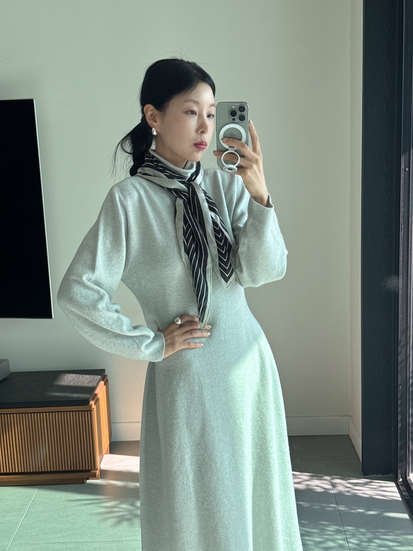 MILUI韓國代購㊣女裝新品真品熱賣職業25秋冬人氣休閑連衣裙MILUI連衣裙