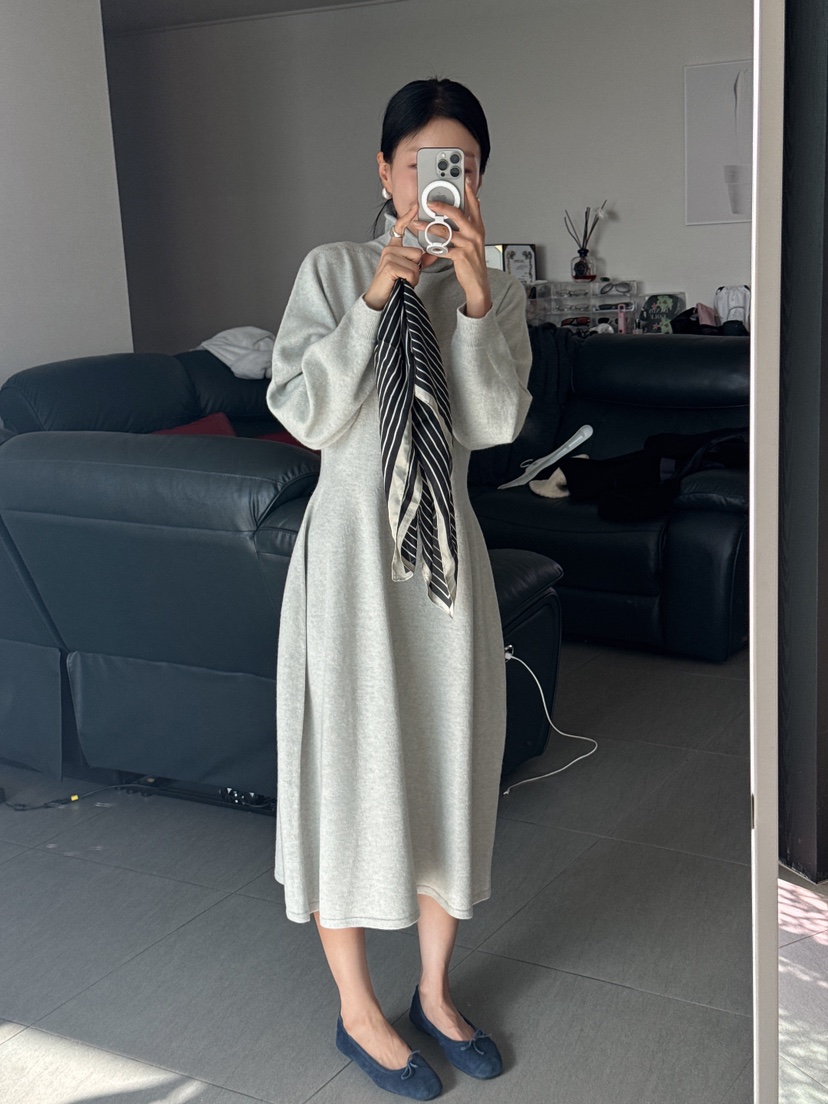 MILUI韓國代購㊣女裝新品真品熱賣職業25秋冬人氣休閑連衣裙MILUI連衣裙
