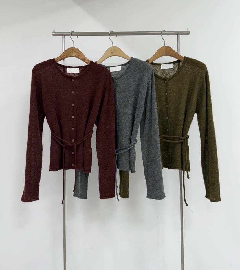 YIKHO STYLE東大門㊣實拍女士新品熱賣職業針織衫含腰繩羊駝YIKHO STYLE針織衫