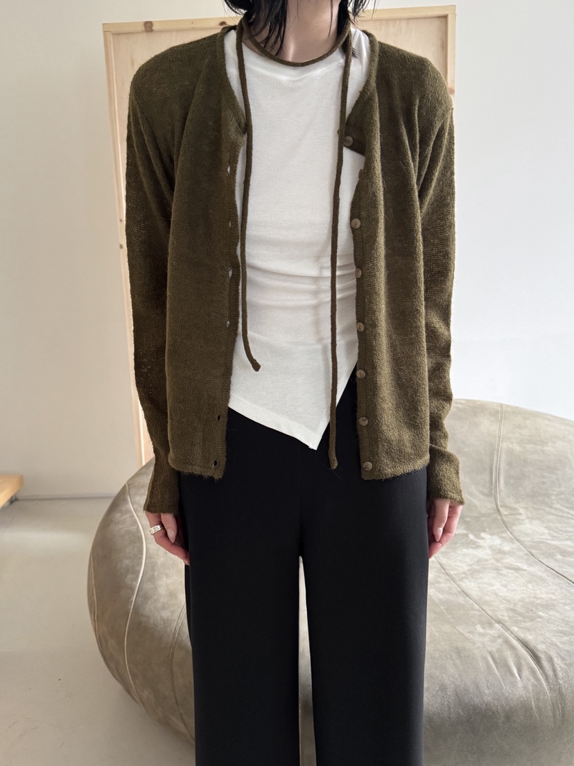 YIKHO STYLE東大門㊣實拍女士新品熱賣職業針織衫含腰繩羊駝YIKHO STYLE針織衫