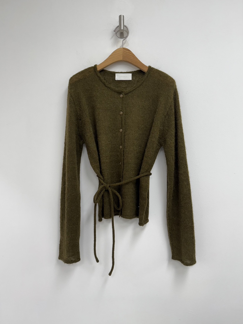 YIKHO STYLE東大門㊣實拍女士新品熱賣職業針織衫含腰繩羊駝YIKHO STYLE針織衫圖色2