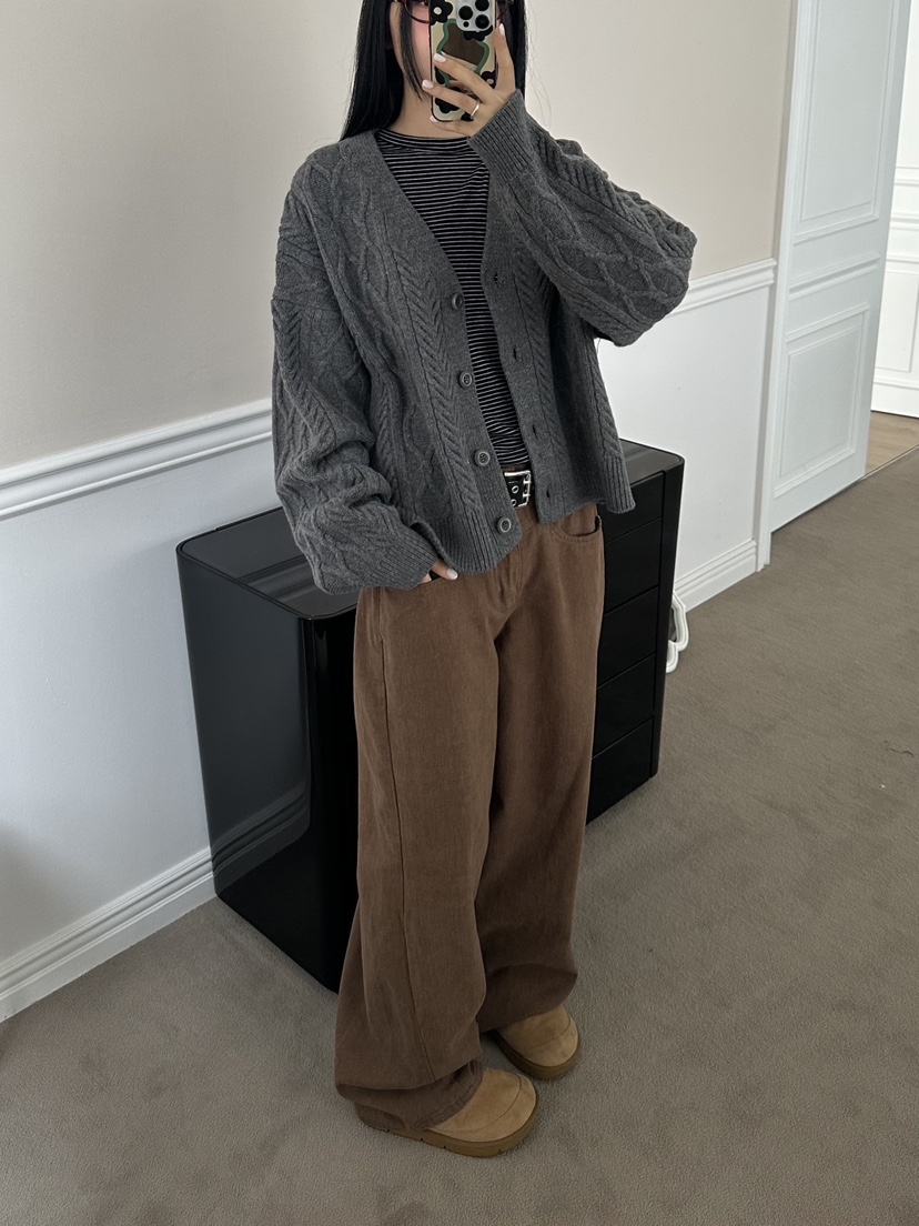 I MFACT東大門㊣代購女裝新品25秋冬真品職業牛仔褲毛絨羊毛I MFACT牛仔褲