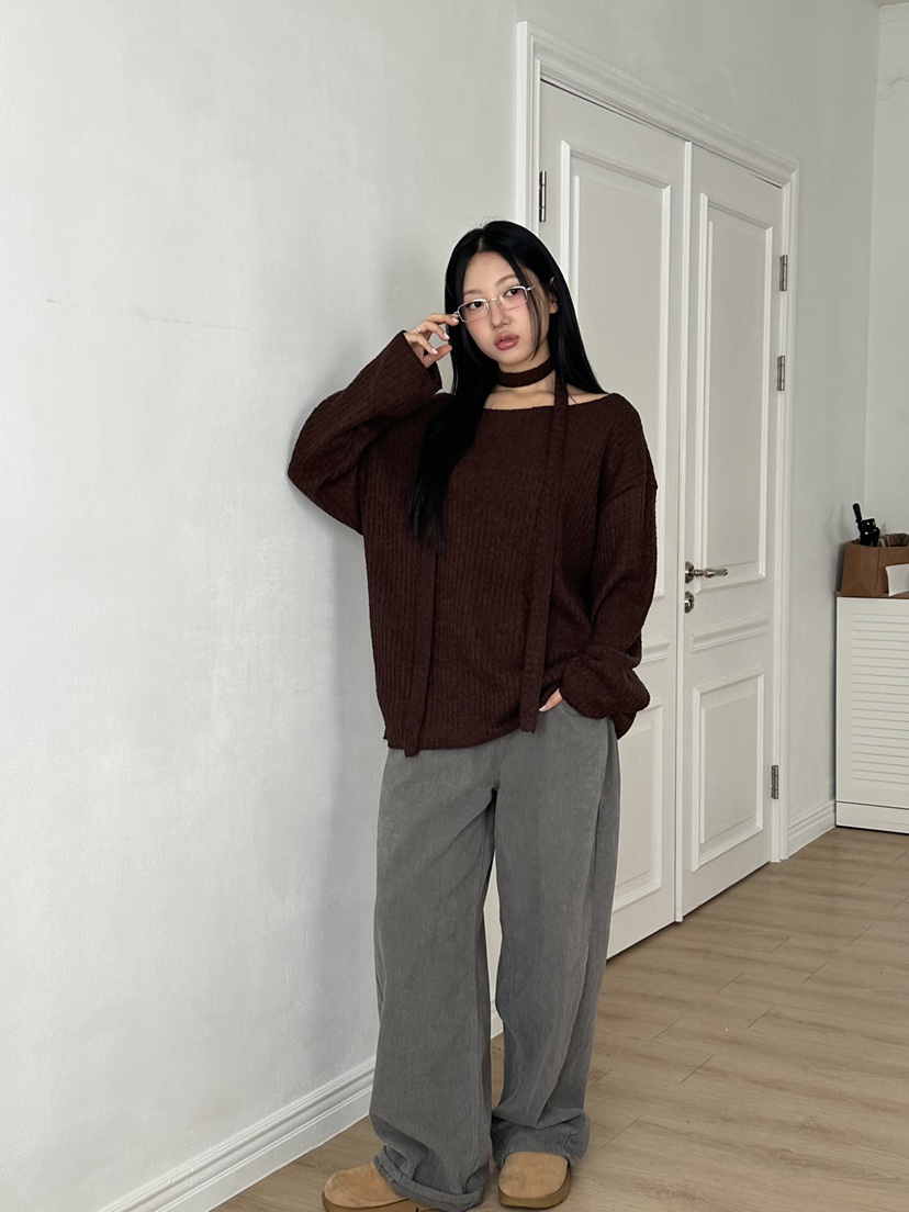 I MFACT東大門㊣代購女裝新品25秋冬真品職業牛仔褲毛絨羊毛I MFACT牛仔褲