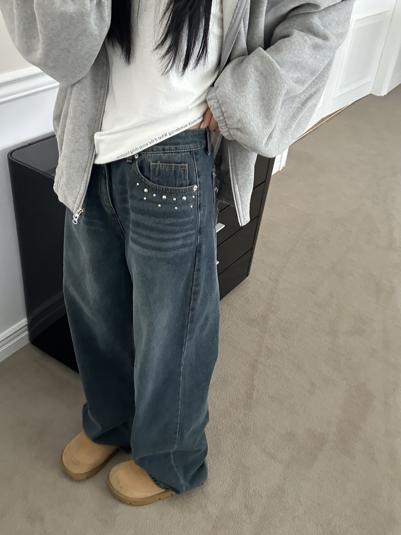 I MFACT東大門㊣直郵女裝新款時尚推薦職業休閑人氣牛仔褲I MFACT牛仔褲