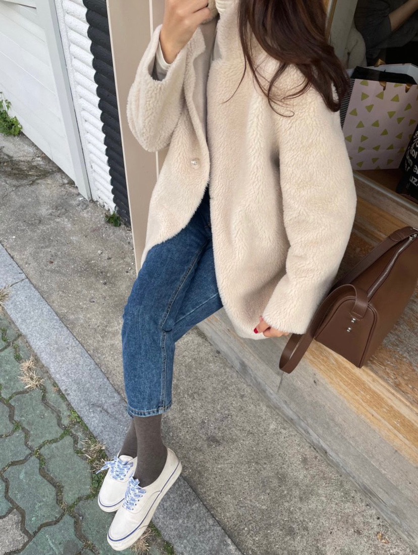 PLANTS ON GRAY韓國代購㊣女士新品真品休閑推薦25秋冬夾克PLANTS ON GRAY夾克