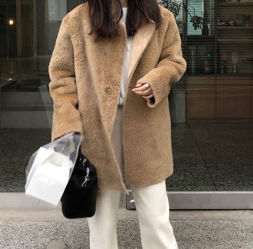 PLANTS ON GRAY韓國代購㊣女士新品真品休閑推薦25秋冬夾克PLANTS ON GRAY夾克圖色2