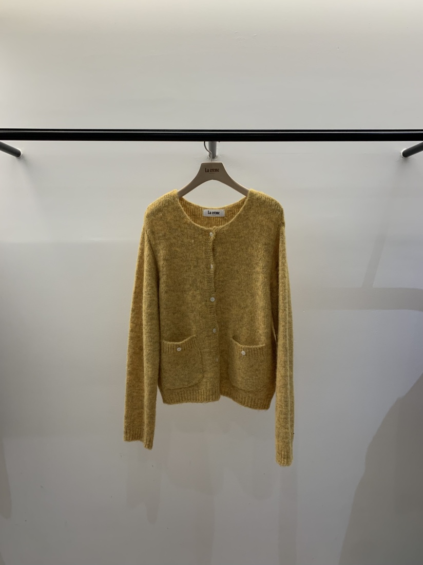 LA CREME東大門㊣代購女裝新款休閑時尚熱賣針織衫口袋羊駝LA CREME針織衫圖色1