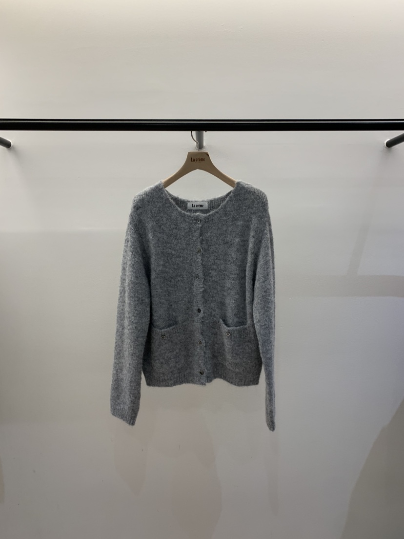 LA CREME東大門㊣代購女裝新款休閑時尚熱賣針織衫口袋羊駝LA CREME針織衫圖色2