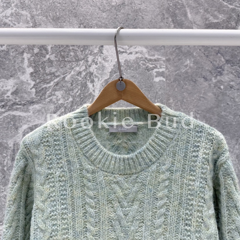 ROOKIE BUD東大門㊣實拍女士新款25秋冬休閑針織衫麻花針織ROOKIE BUD-L針織衫