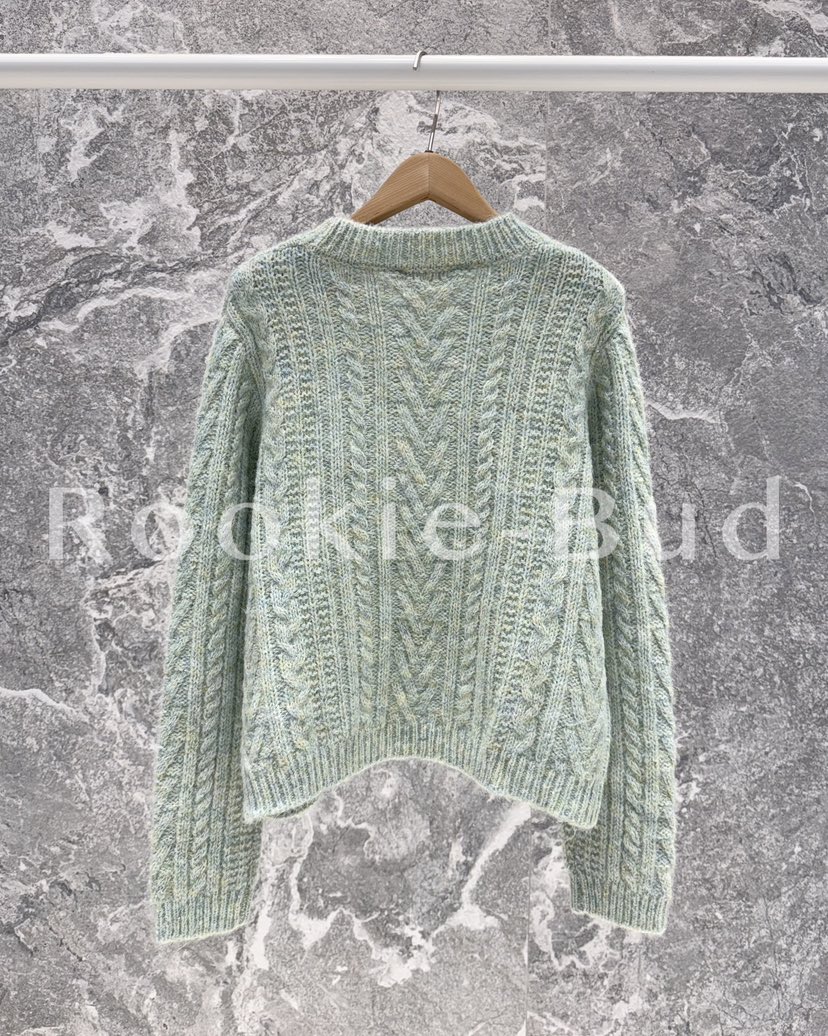 ROOKIE BUD東大門㊣實拍女士新款25秋冬休閑針織衫麻花針織ROOKIE BUD-L針織衫