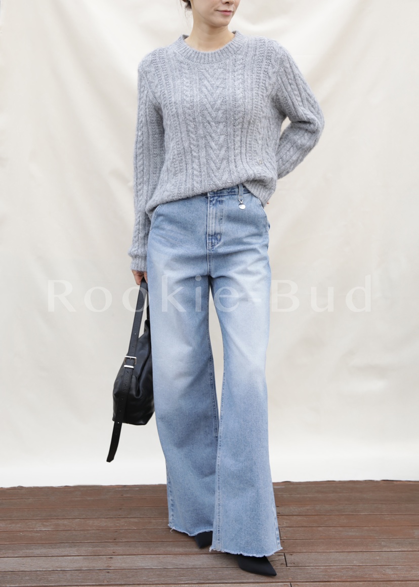 ROOKIE BUD東大門㊣實拍女士新款25秋冬休閑針織衫麻花針織ROOKIE BUD-L針織衫