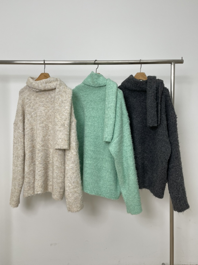 MILLIMETER東大門㊣直郵女裝新品推薦熱賣真品針織衫含圍巾MILLIMETER/MGML針織衫